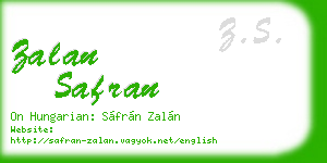 zalan safran business card
