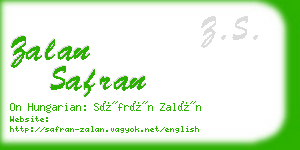 zalan safran business card